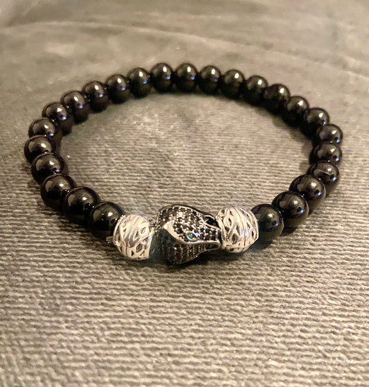 Men’s Custom Black Beaded Bracelet