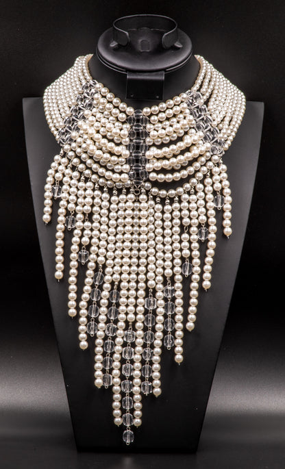 Pearl Beaded Necklace Set