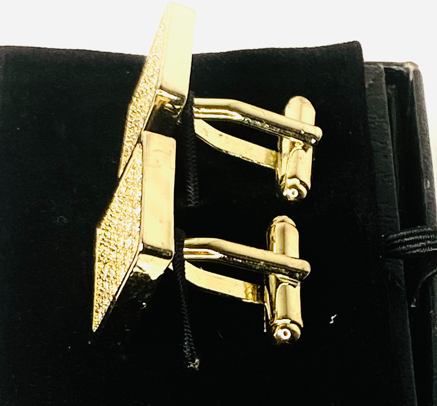 Men’s Gold Rhinestone Cuff Links