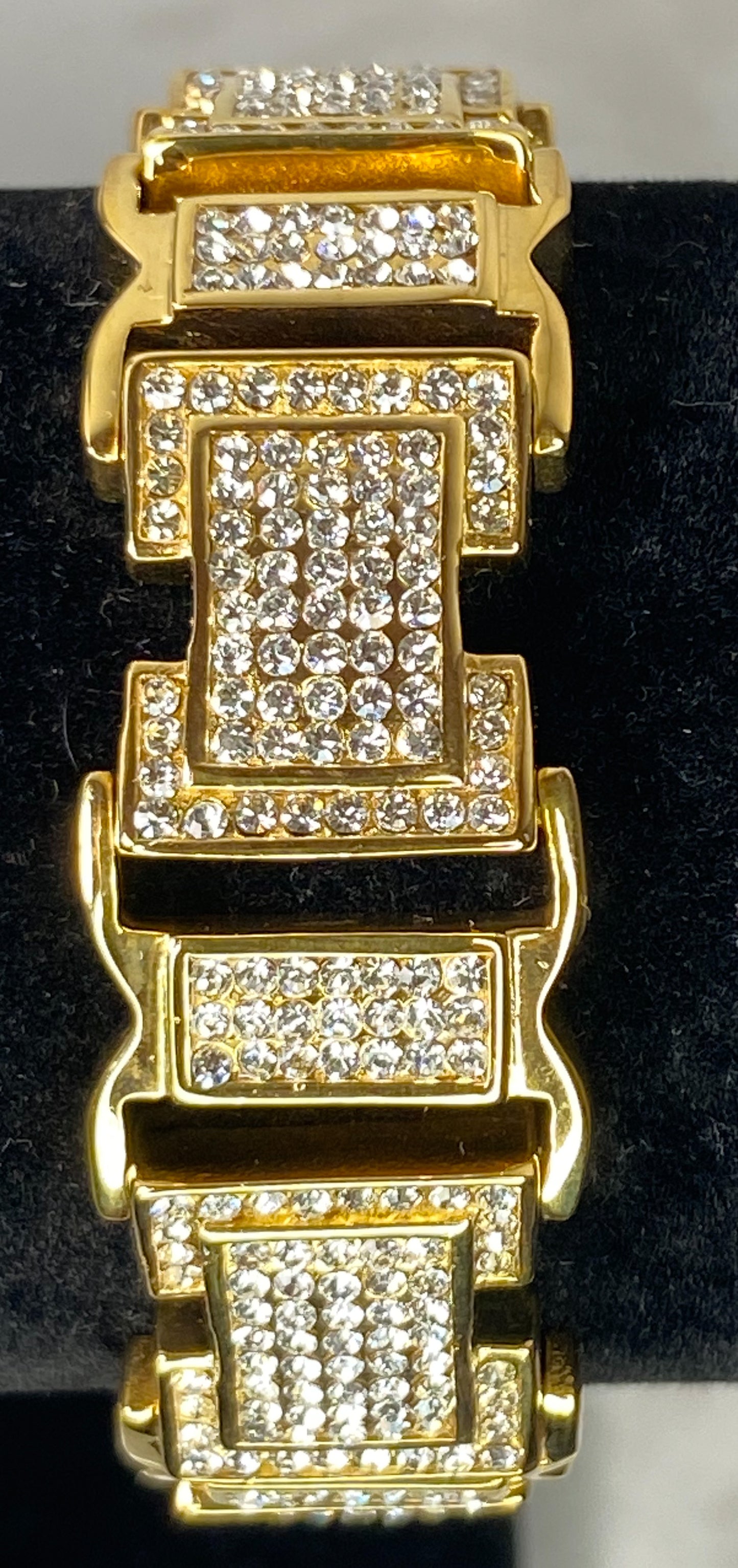 Men’s Gold-Plated Bracelet with Bling