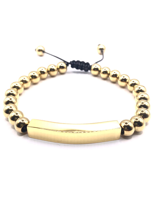 Men’s Gold Beaded Bracelet