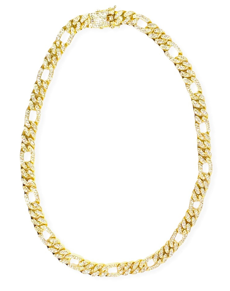 Men’s Gold-Plated Chain with Bling