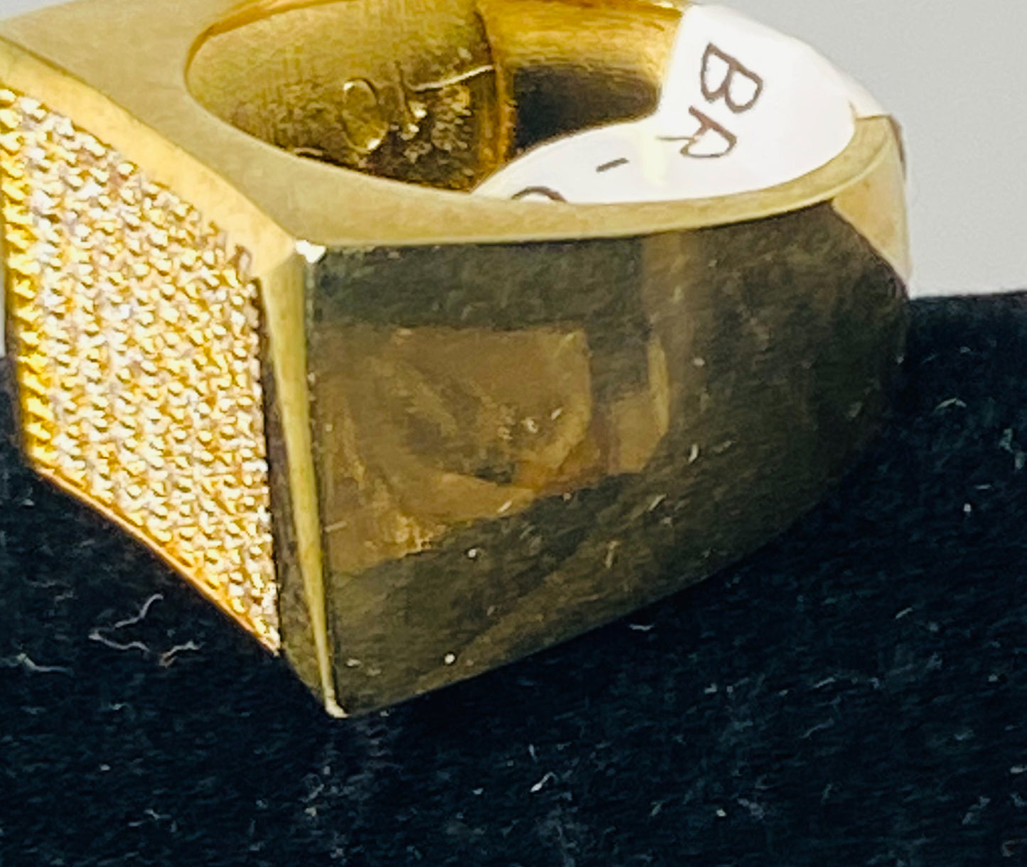 Men’s Gold-Plated Ring (Size 10) with Bling